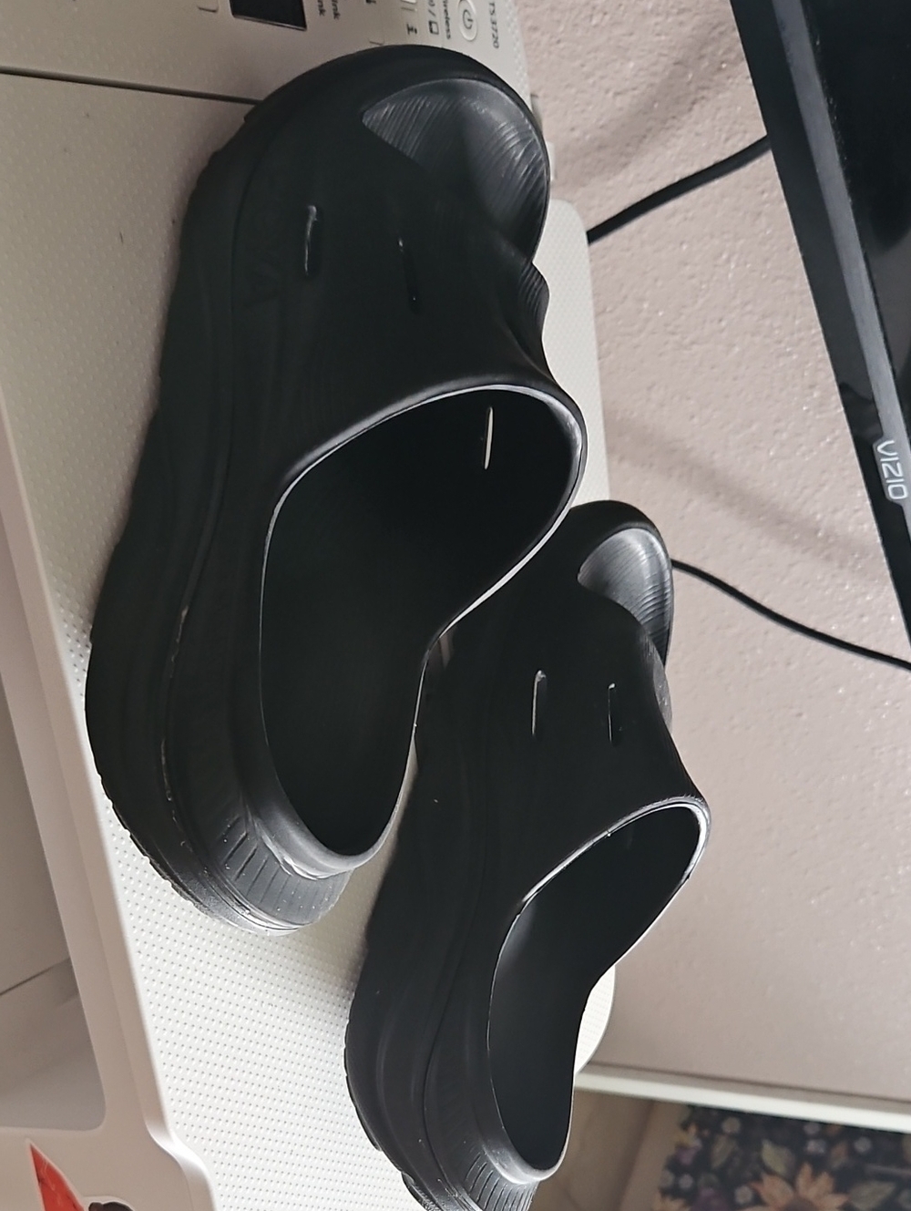 Black Slip-On Rubber Clogs